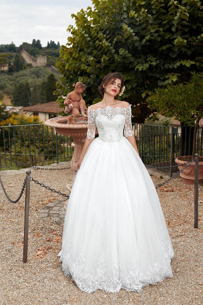 Long sleeve ball gown wedding dress | Karolina by Ricca Sposa | bridal ...